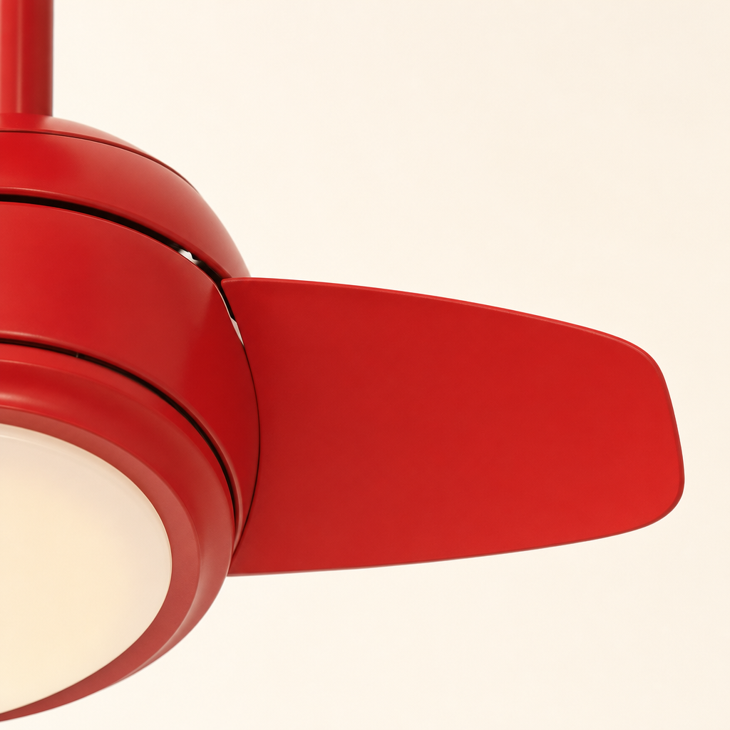 
Red Compact Ceiling Fan with Light - FAN930-02